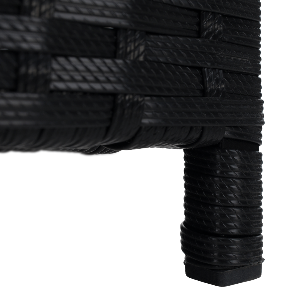 Zahradní úložný box/lavice, černá/přírodní/krémová, BEMUS