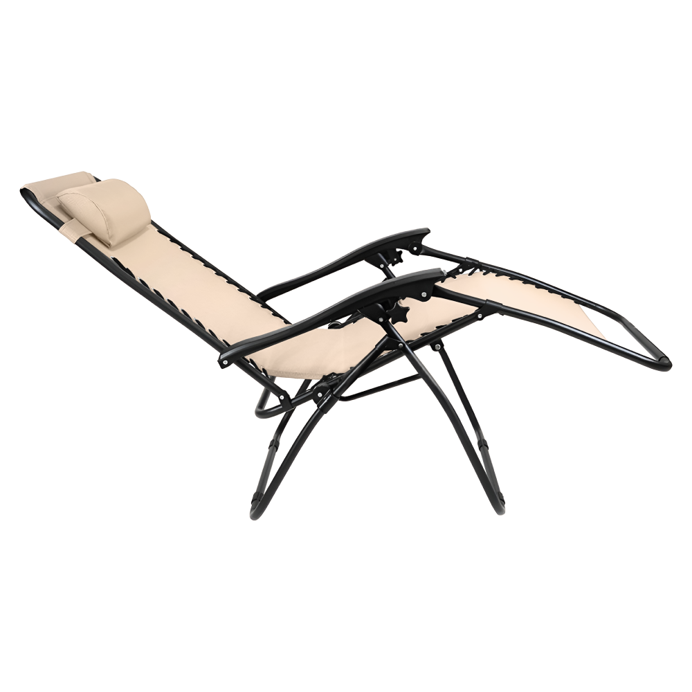 Zahradní polohovací křeslo, béžová, GERALD NEW