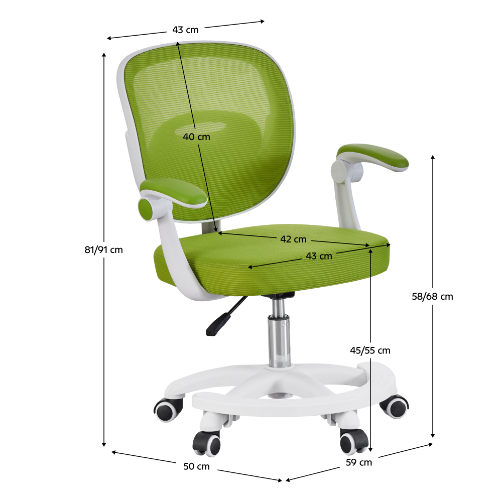 Otočná židle, zelená/bílá, TRIXI TYP 2