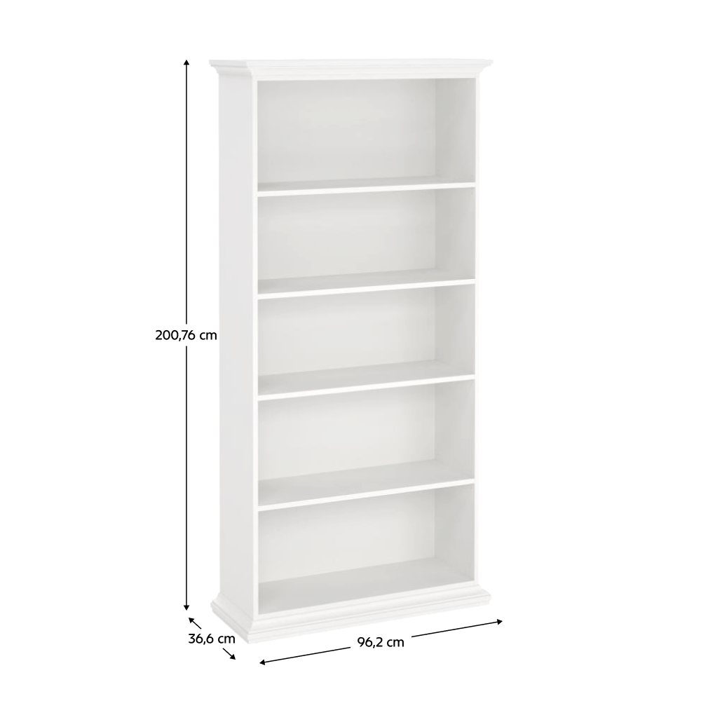 Regál, bílá, PARIS 79864