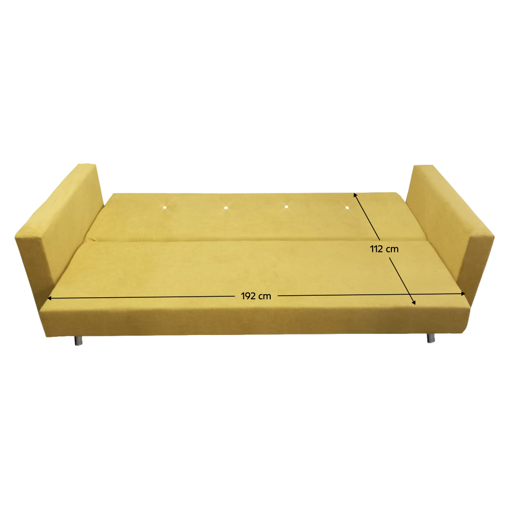 Rozkládací pohovka, žlutá, LILANA