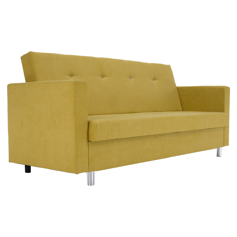 Rozkládací pohovka, žlutá, LILANA