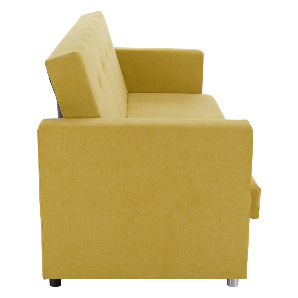 Rozkládací pohovka, žlutá, LILANA