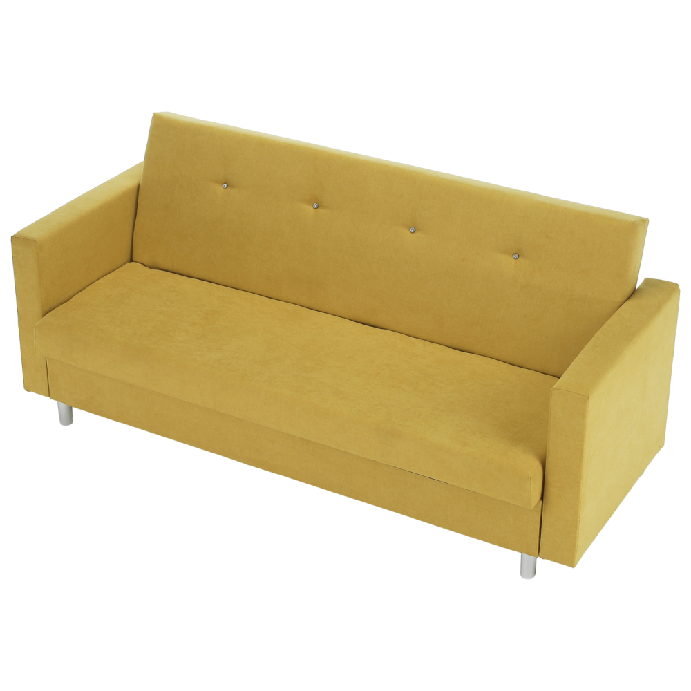 Rozkládací pohovka, žlutá, LILANA