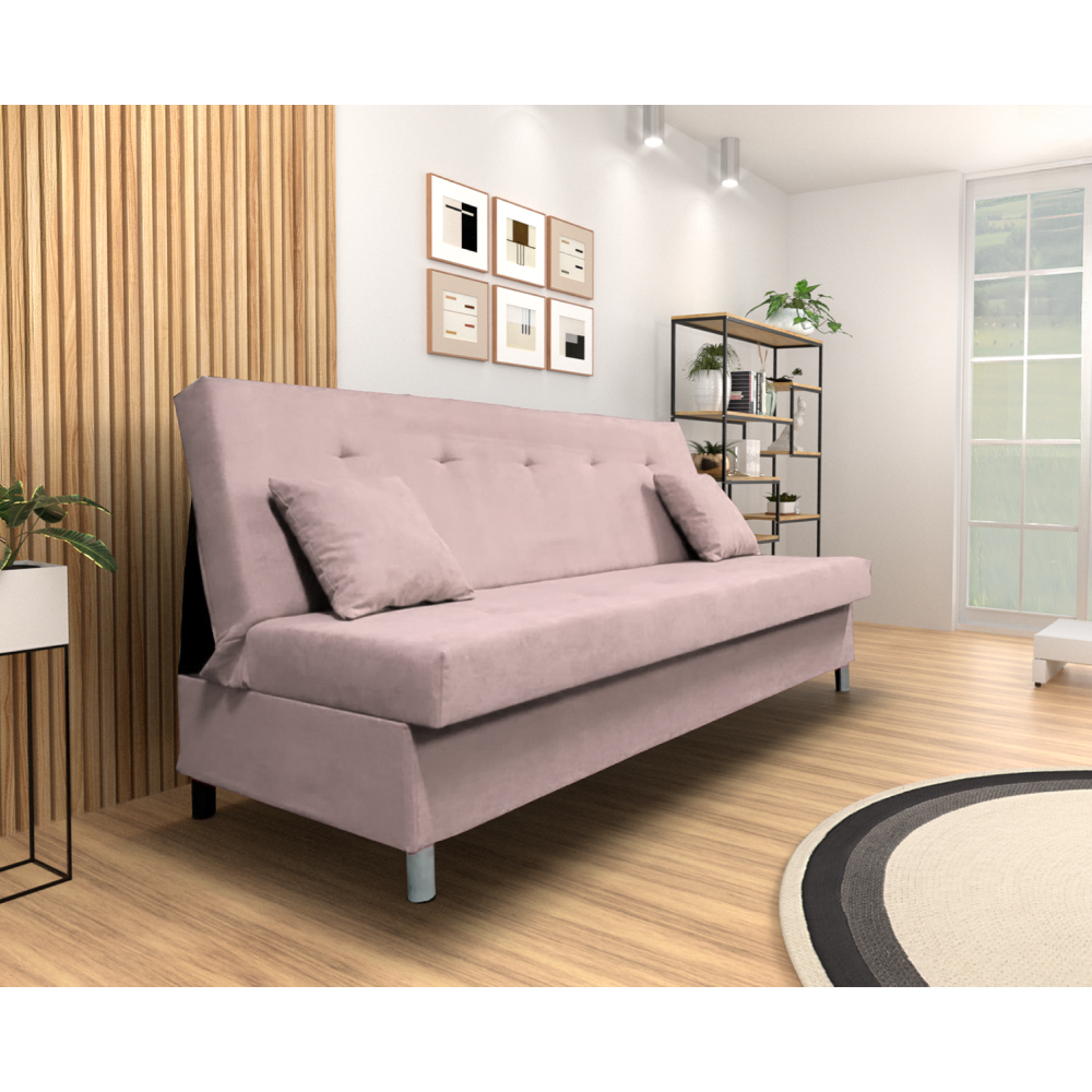 Rozkládací pohovka, růžová, ALADA