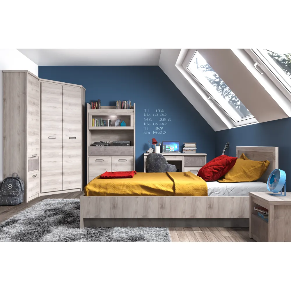 Rohová skříň 2D, kaštan nairobi, JESI NEW