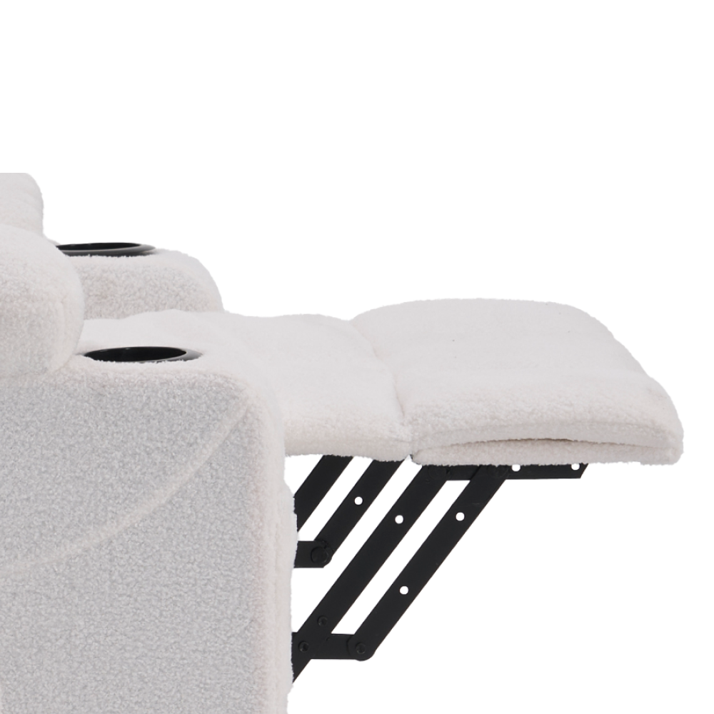 Masážní polohovací křeslo, bílá, HUDSON