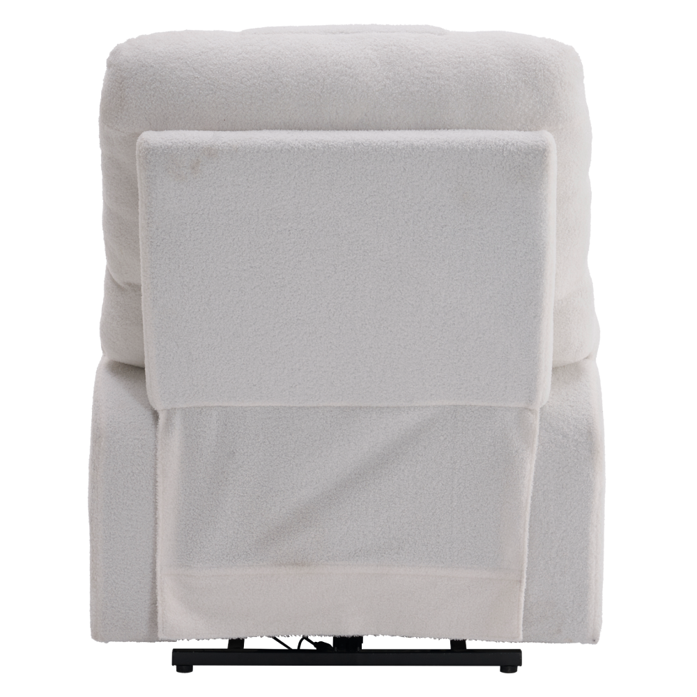 Masážní polohovací křeslo, bílá, HUDSON