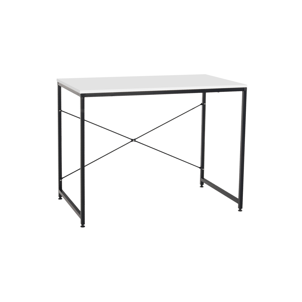 Psací stůl, bílá/černá, 90x60 cm, MELLORA