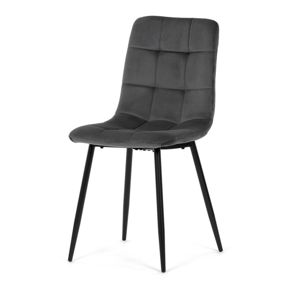 CT-281 GREY4 - Jídelní židle, šedá, sametová látka, CT-281 GREY4