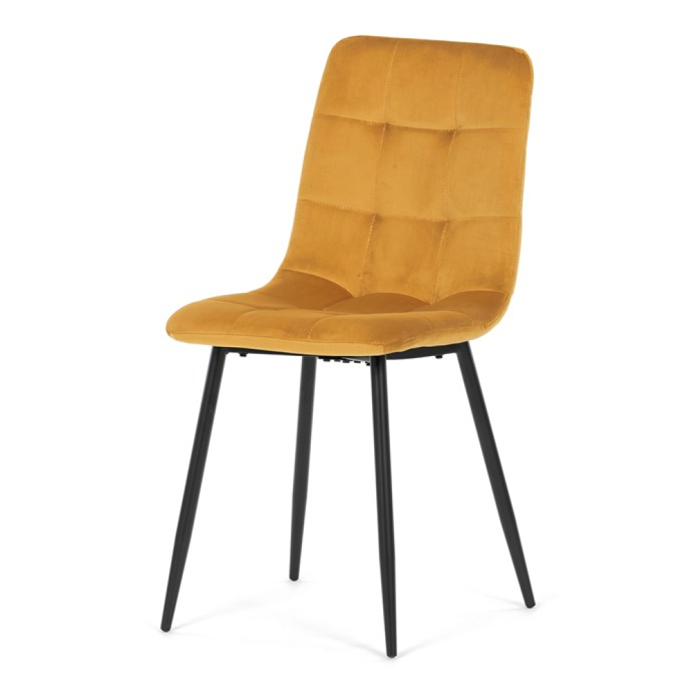 CT-281 YEL4 - Jídelní židle, žlutá, sametová látka, CT-281 YEL4