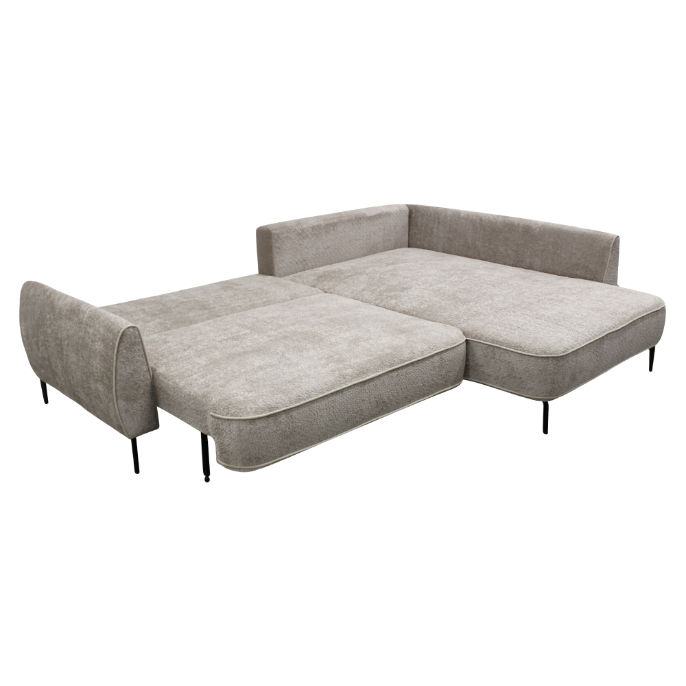 Rohová sedací souprava, šedobéžová Taupe, pravá, MURIEL ROH