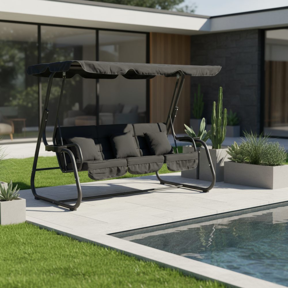 Zahradní houpačka, tmavě šedá, MIJA