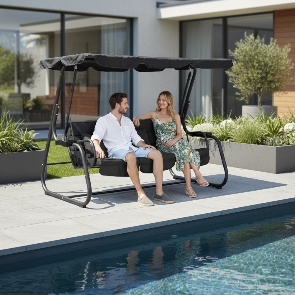 Zahradní houpačka, tmavě šedá, MIJA