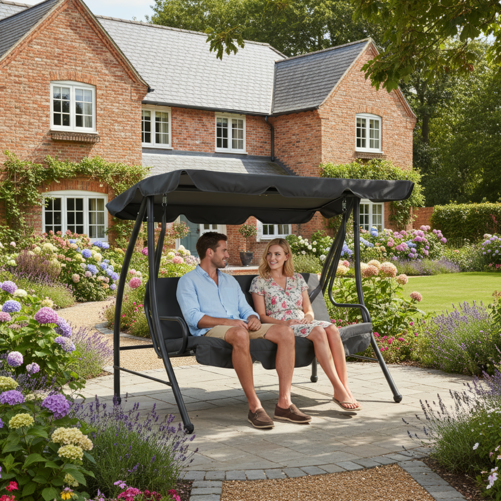 Zahradní houpačka, šedá, KEMI