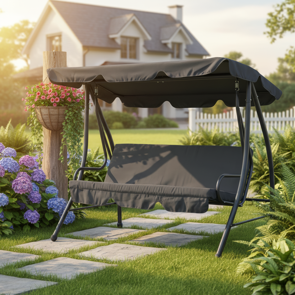 Zahradní houpačka, šedá, KEMI