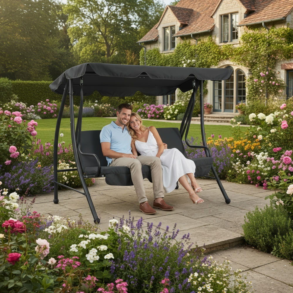 Zahradní houpačka, šedá, KEMI