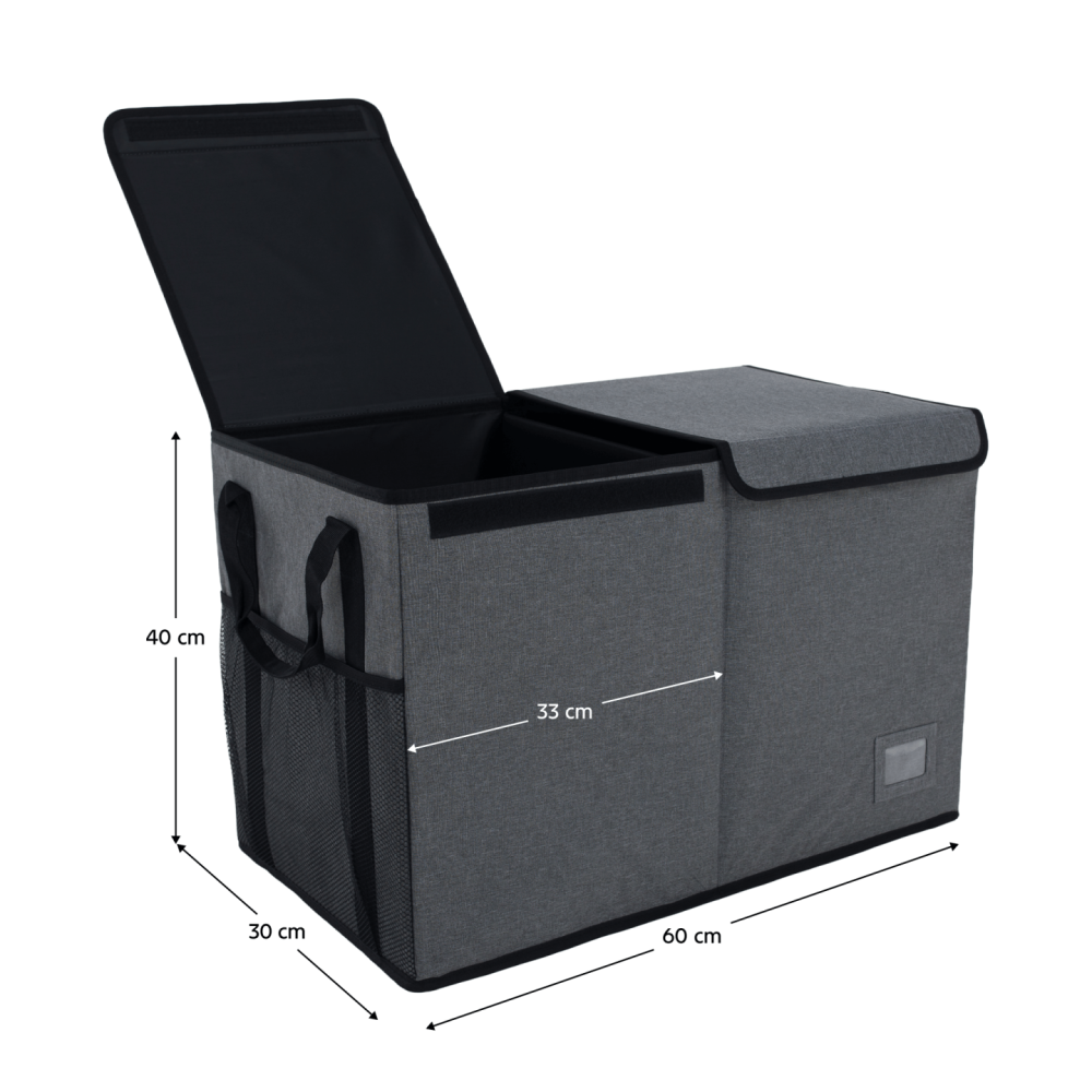 Skládací úložný box, černá, DETER