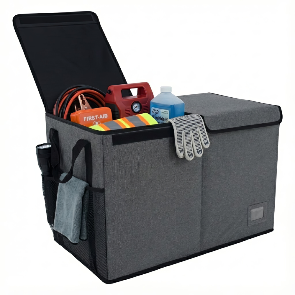 Skládací úložný box, černá, DETER