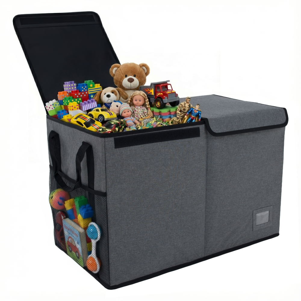 Skládací úložný box, černá, DETER