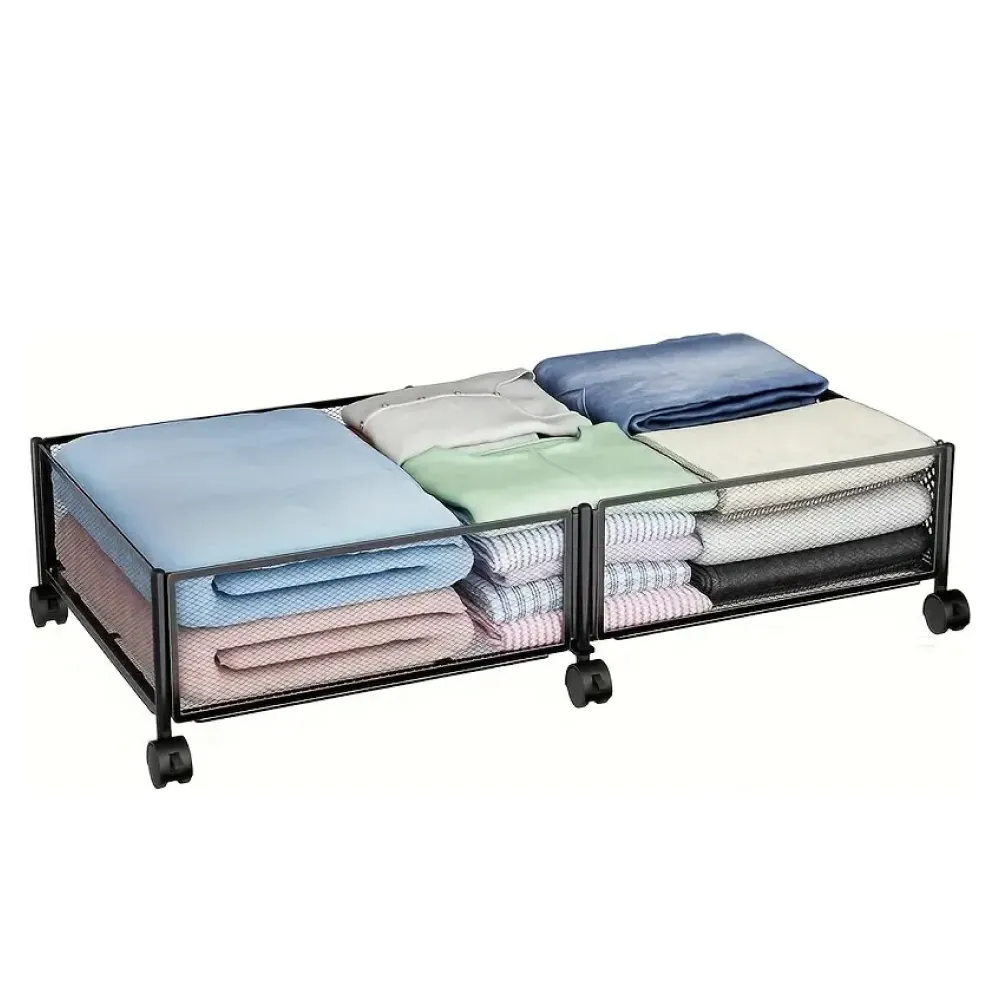 Organizér pod postel s kolečky, černá, TOMKO TYP 1