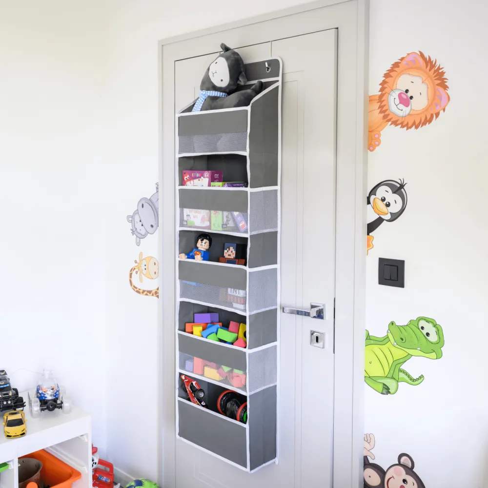 Závěsný organizér na dveře, šedá, MADON