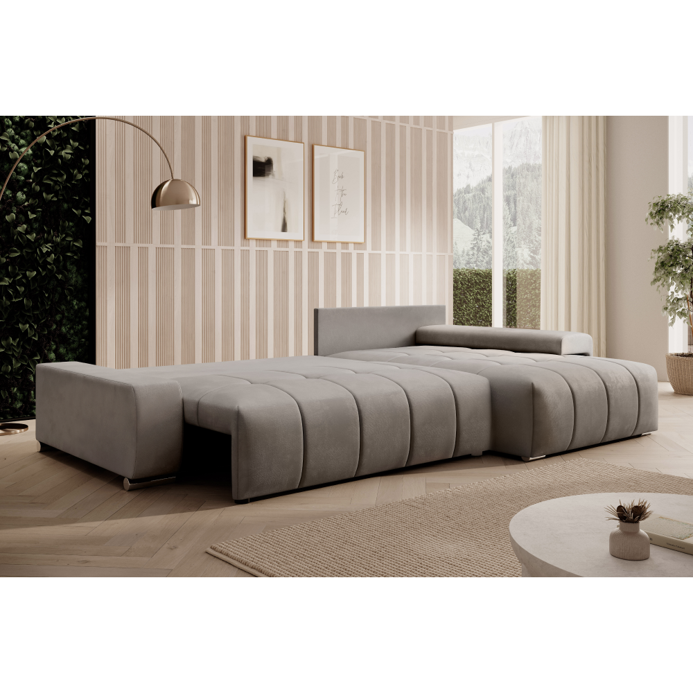 Univerzální sedací souprava, šedá, VEZAN ROH