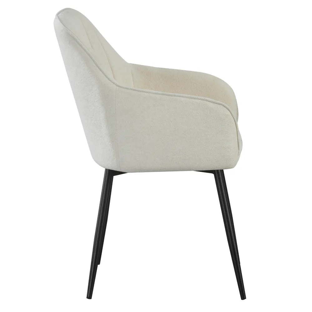 Designové křeslo, krémová/černá, VAJRO