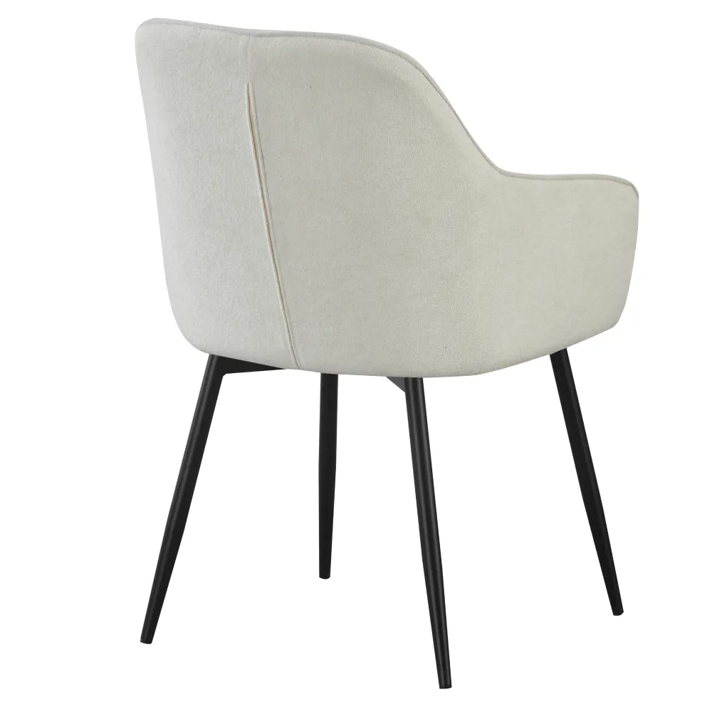 Designové křeslo, krémová/černá, VAJRO