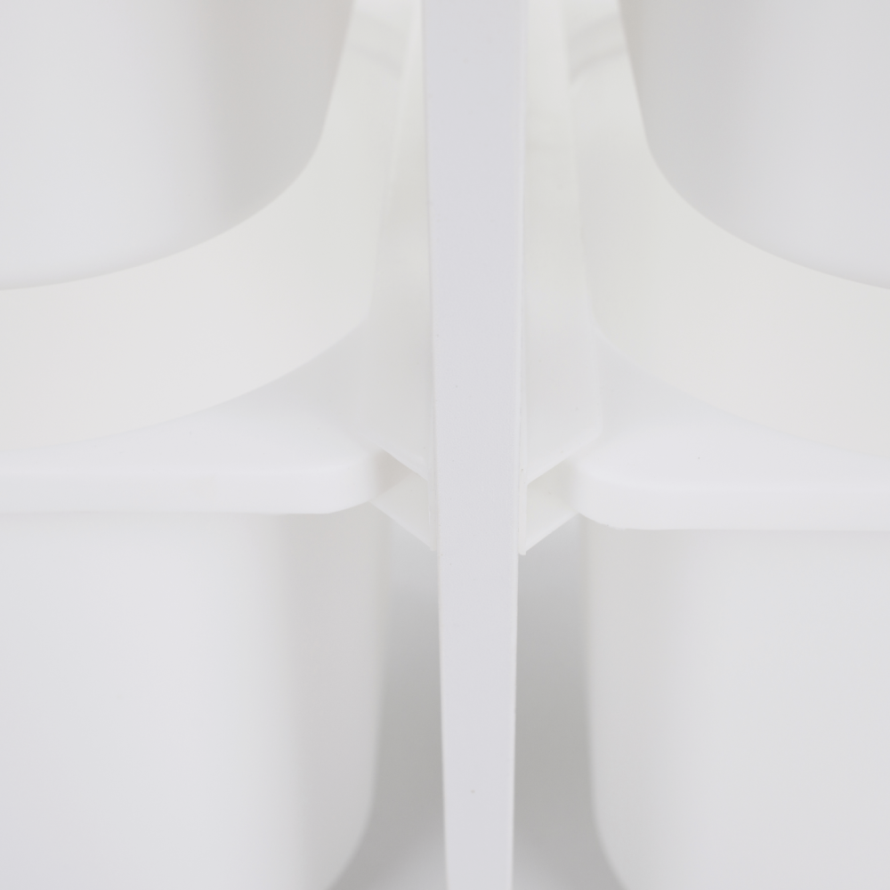 Regál pyramida, bílá, TRINIS