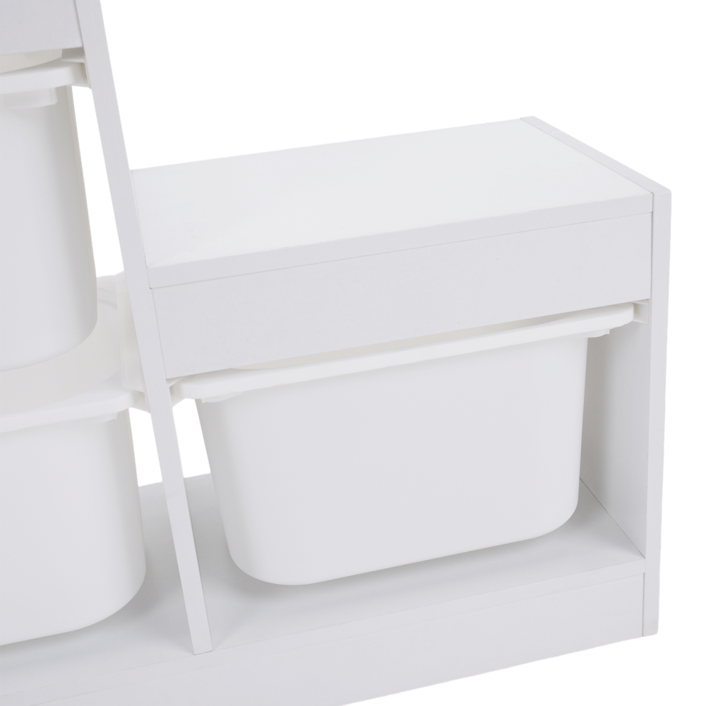 Regál pyramida, bílá, TRINIS