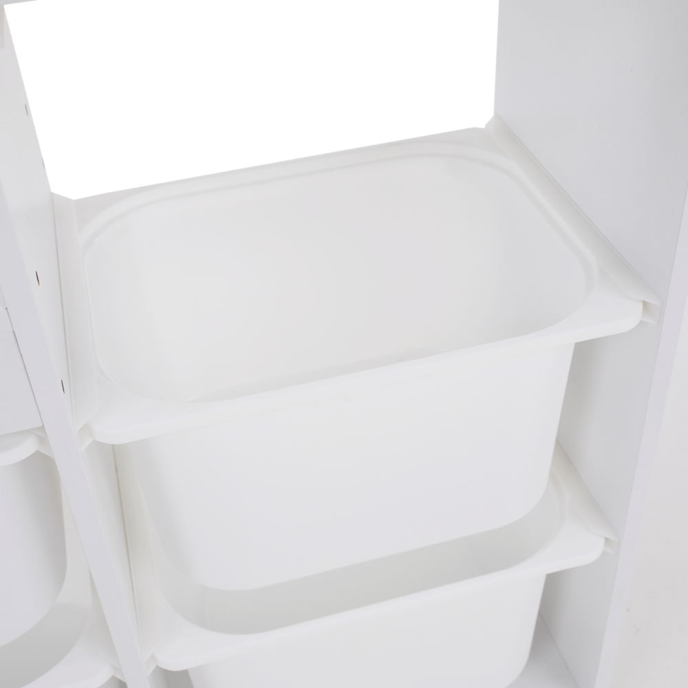 Regál pyramida, bílá, TRINIS