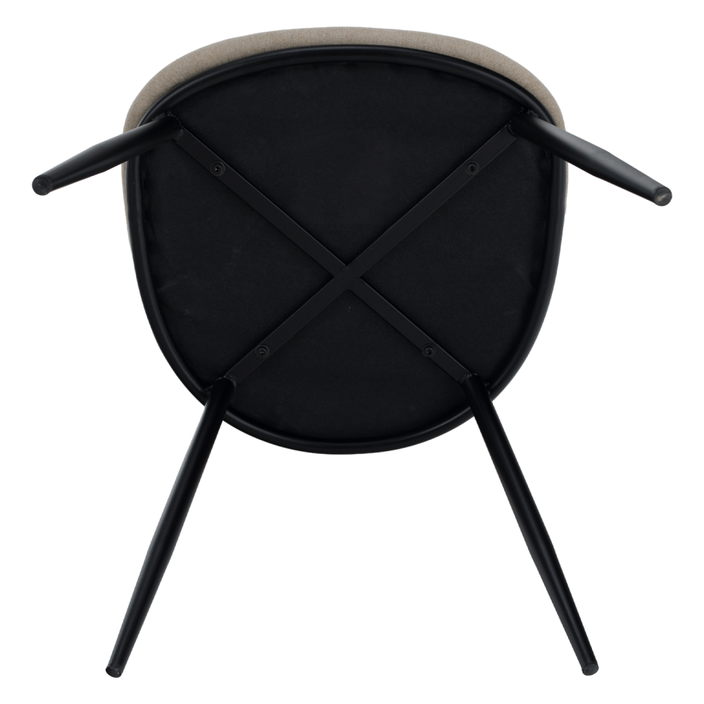 Jídelní židle, béžovohnědá/dřevo natural/černá, VUDIA