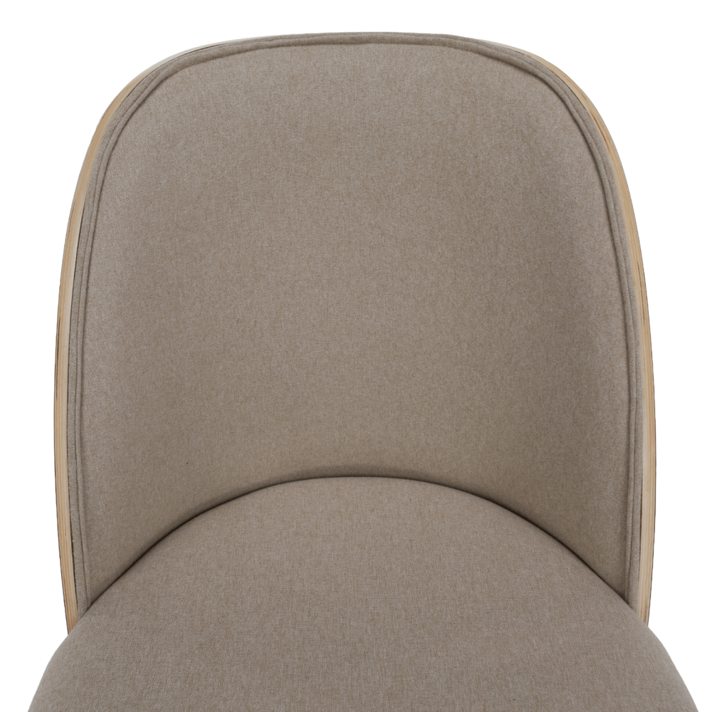 Jídelní židle, béžovohnědá/dřevo natural/černá, VUDIA