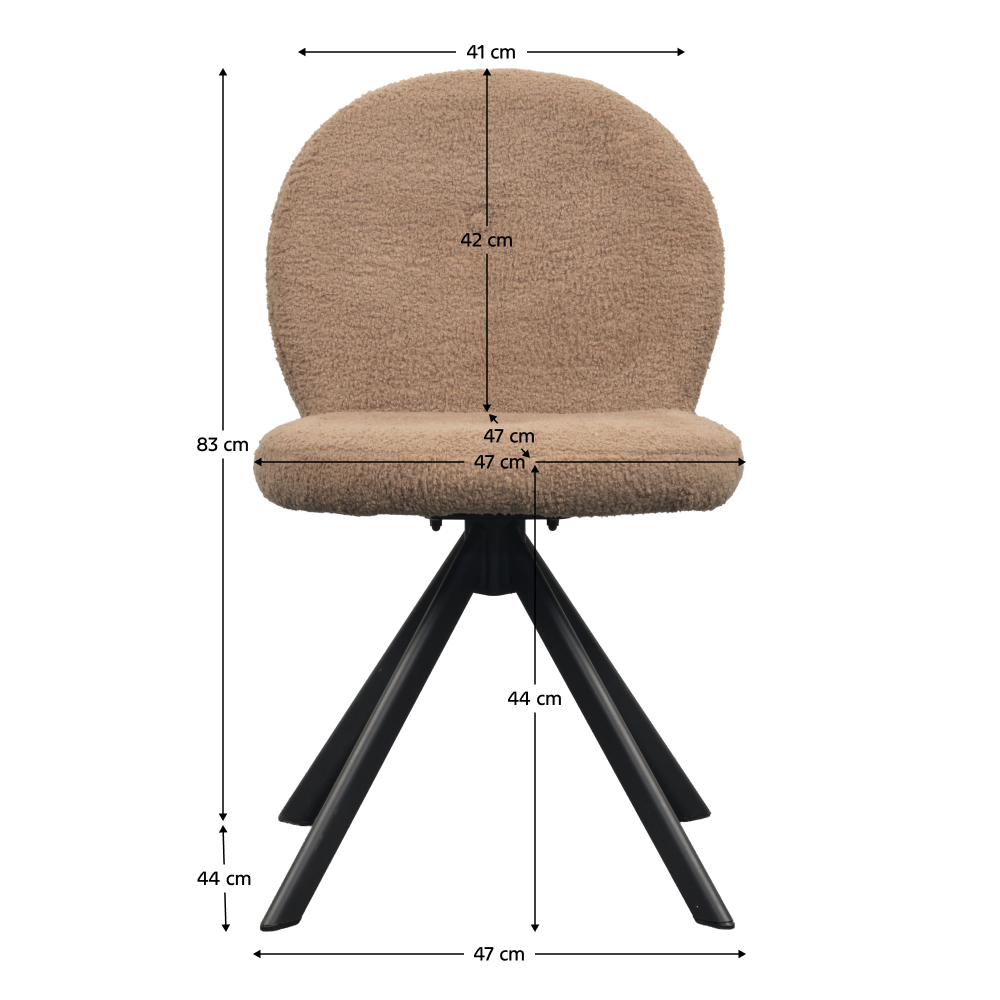 Jídelní židle, světle hnědá/černá, RODIA