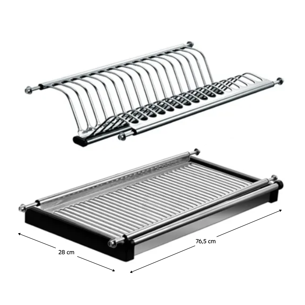 Odkapávač na nádobí do horní skříňky, nerezavějící ocel, KAPIO TYP 3