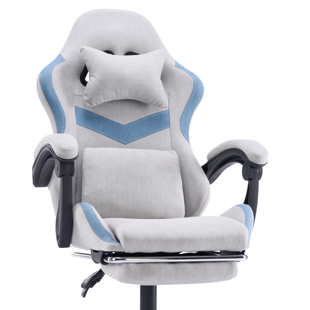 Kancelářské/herní křeslo, šedá/modrá, ZODIA