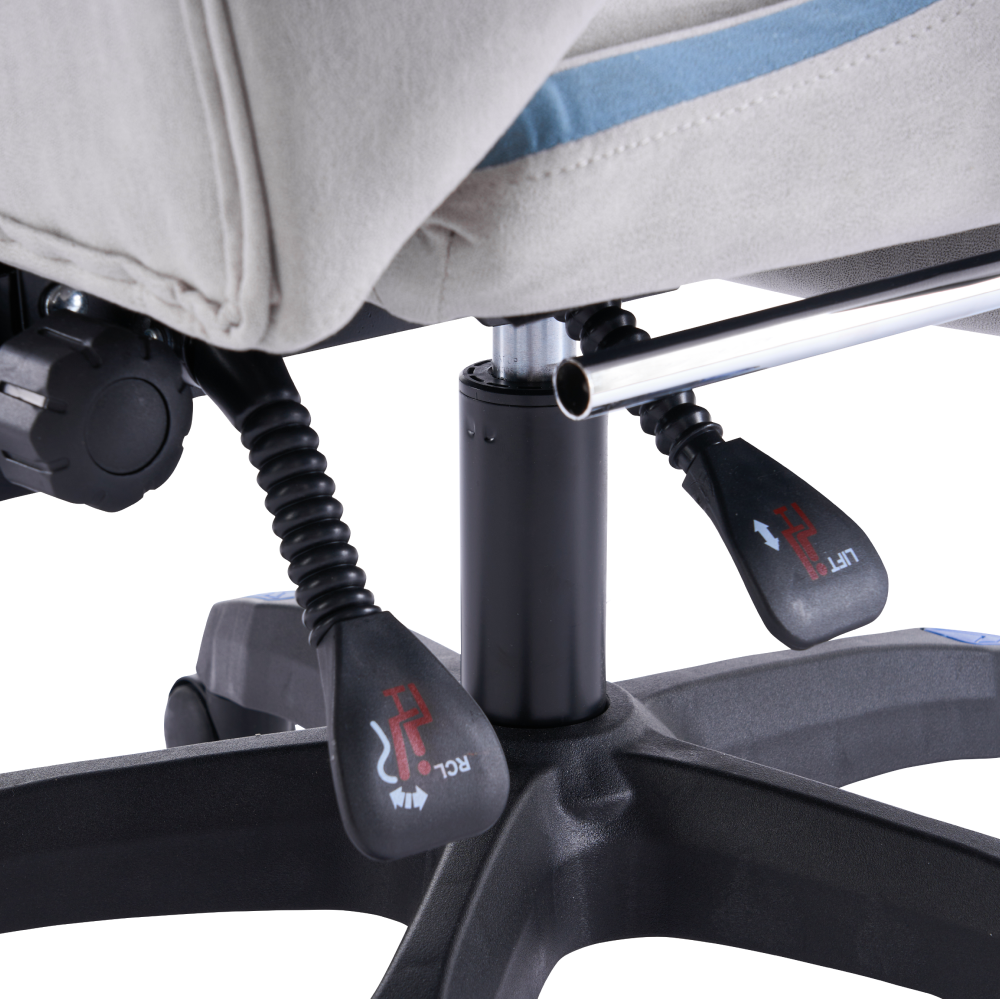 Kancelářské/herní křeslo, šedá/modrá, ZODIA