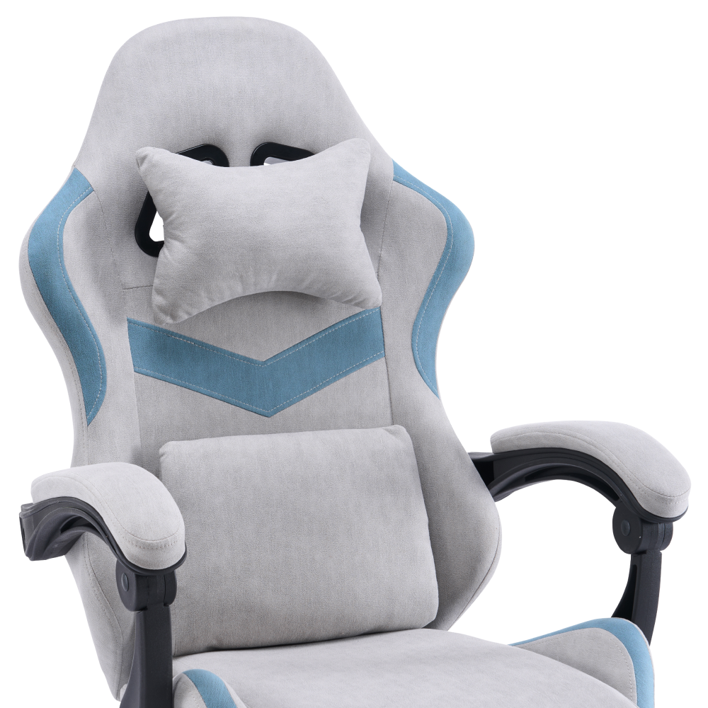 Kancelářské/herní křeslo, šedá/modrá, ZODIA