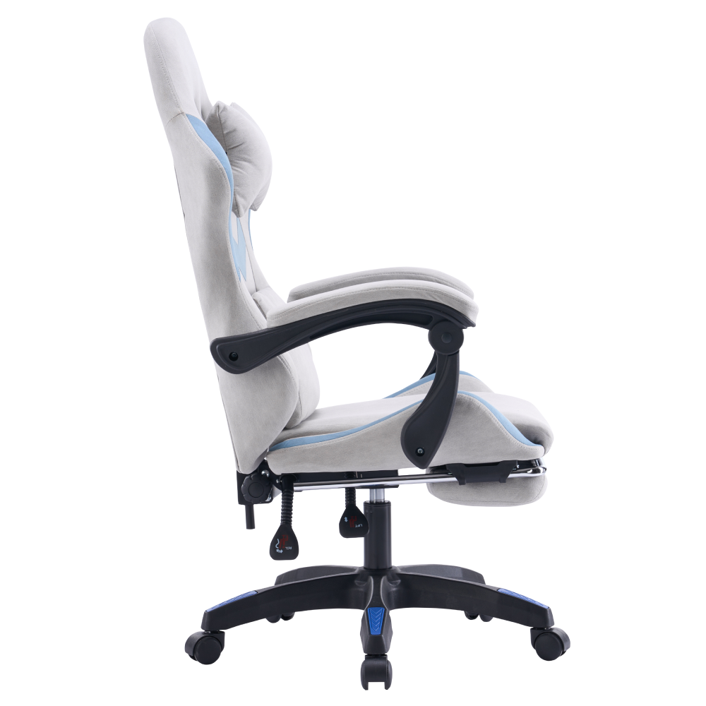 Kancelářské/herní křeslo, šedá/modrá, ZODIA