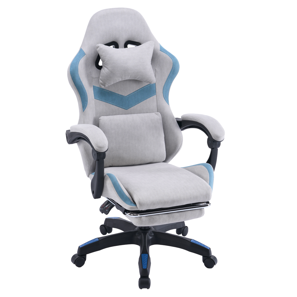 Kancelářské/herní křeslo, šedá/modrá, ZODIA
