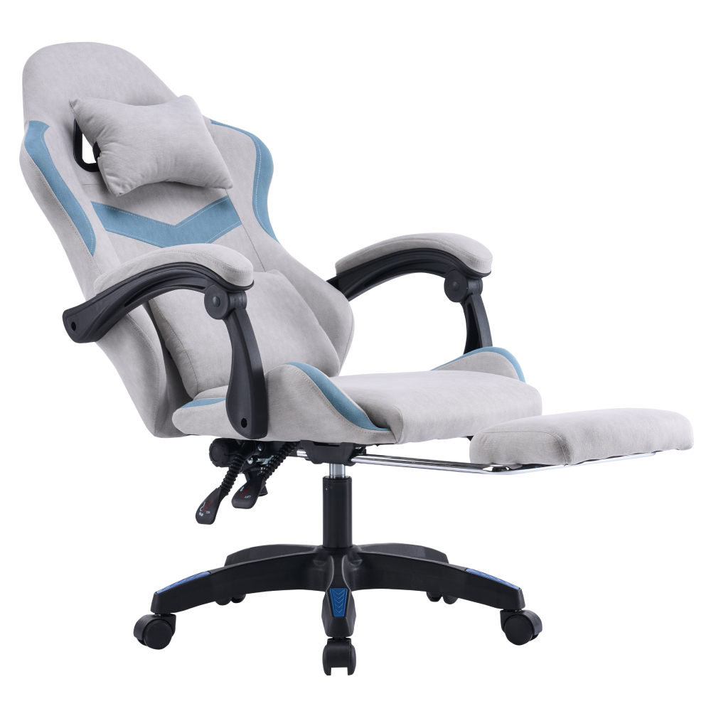 Kancelářské/herní křeslo, šedá/modrá, ZODIA