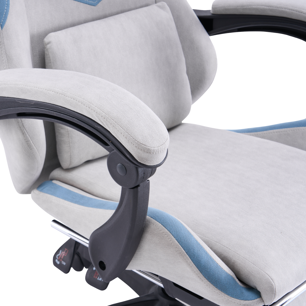 Kancelářské/herní křeslo, šedá/modrá, ZODIA