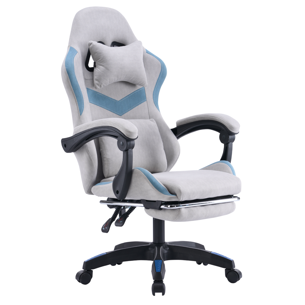 Kancelářské/herní křeslo, šedá/modrá, ZODIA