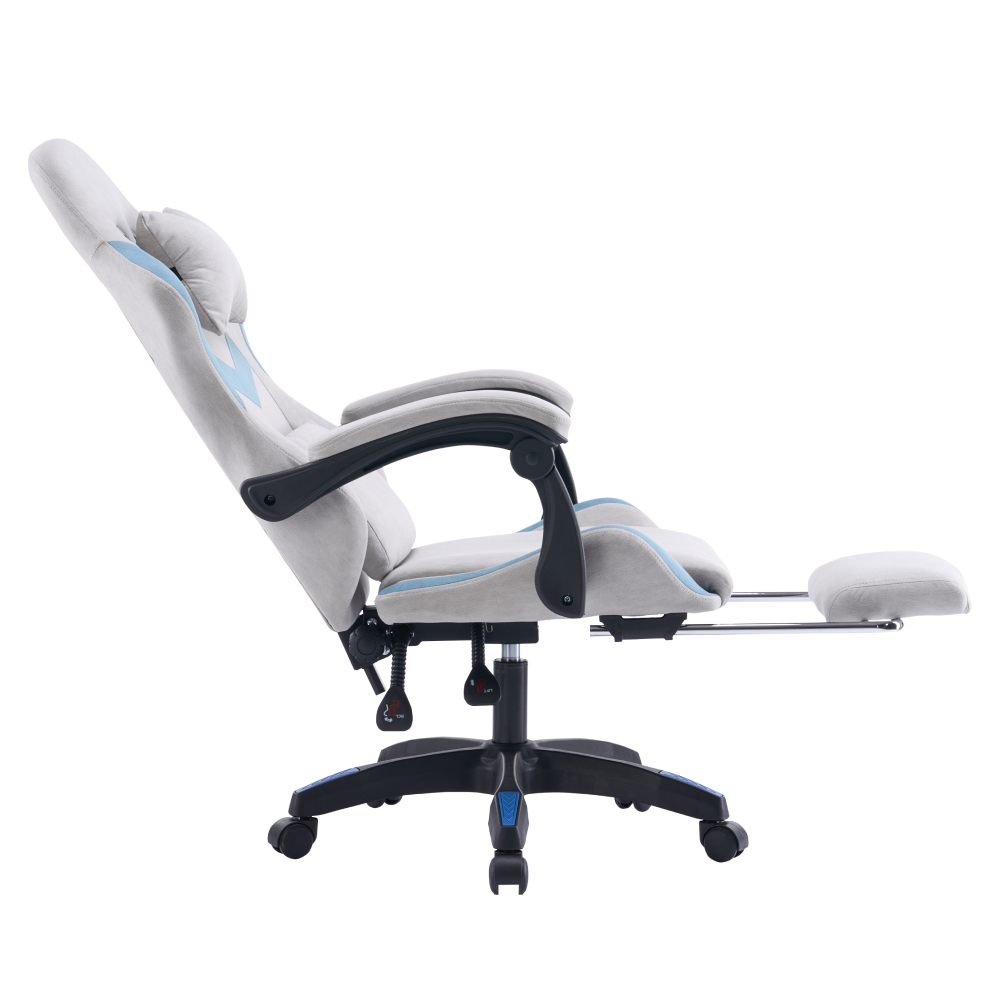 Kancelářské/herní křeslo, šedá/modrá, ZODIA