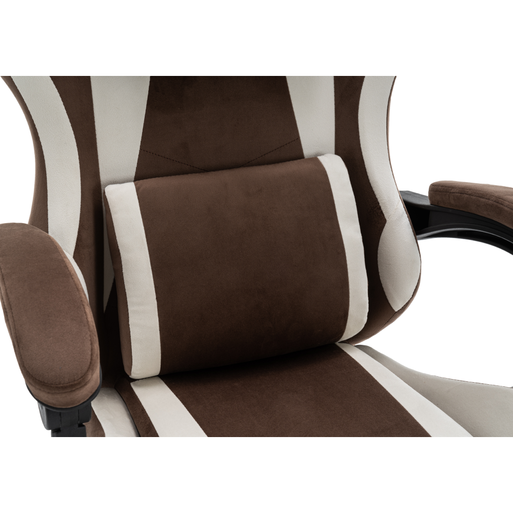 Kancelářské/herní křeslo, hnědá/bílá, HOSPO