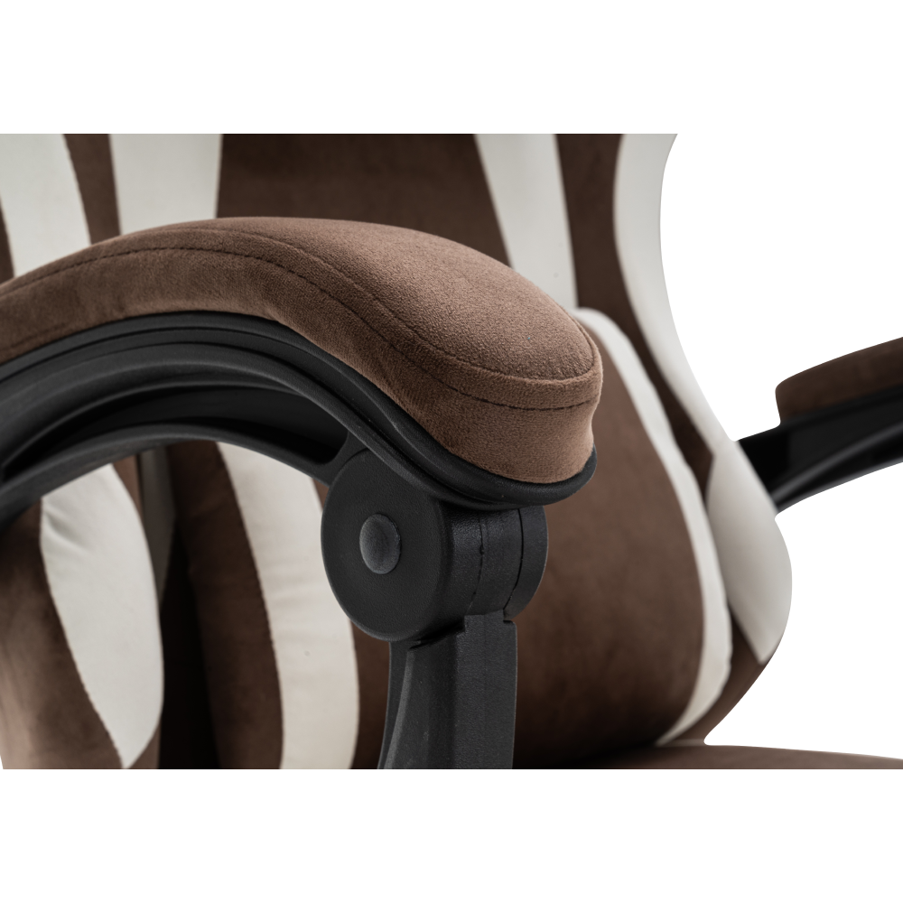 Kancelářské/herní křeslo, hnědá/bílá, HOSPO
