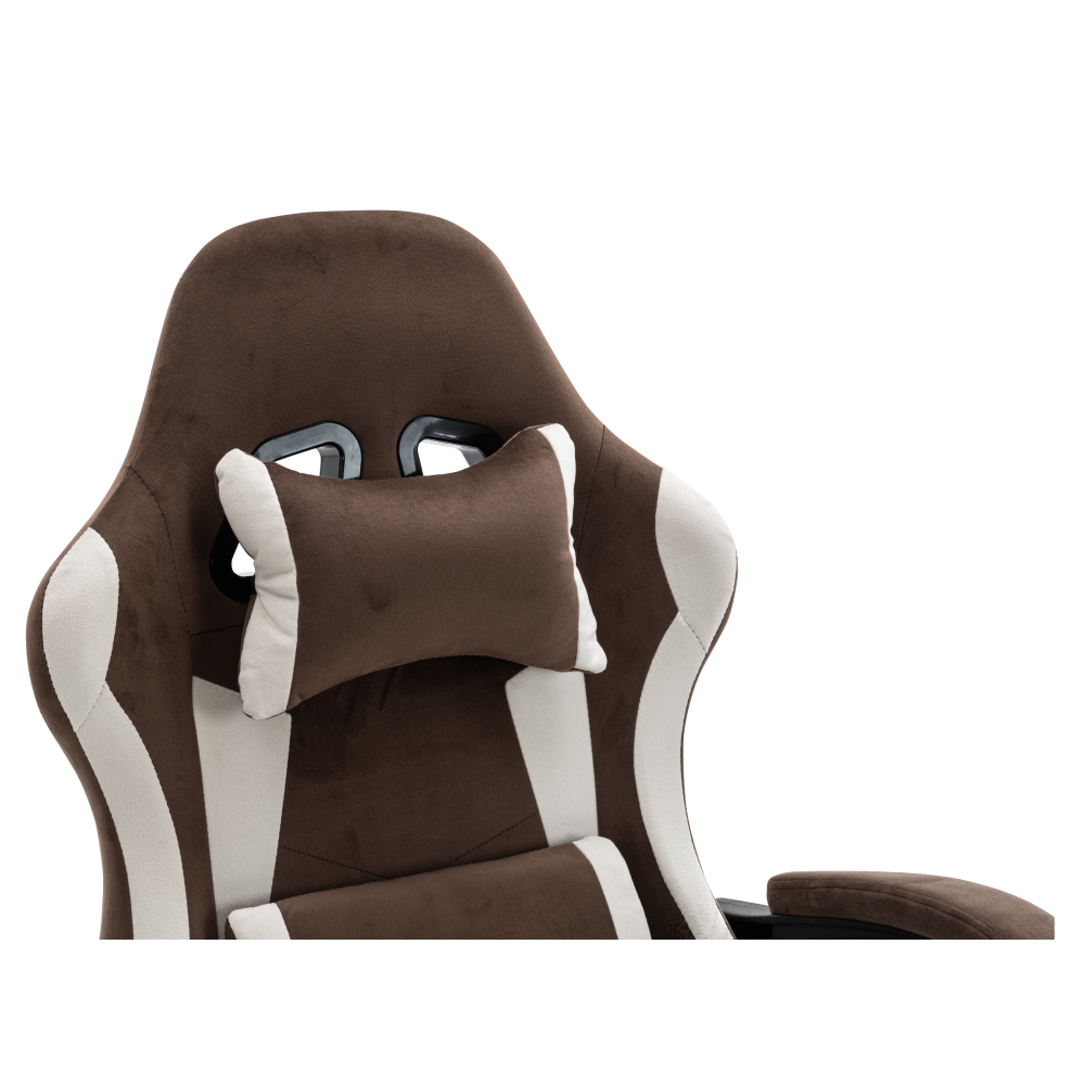 Kancelářské/herní křeslo, hnědá/bílá, HOSPO