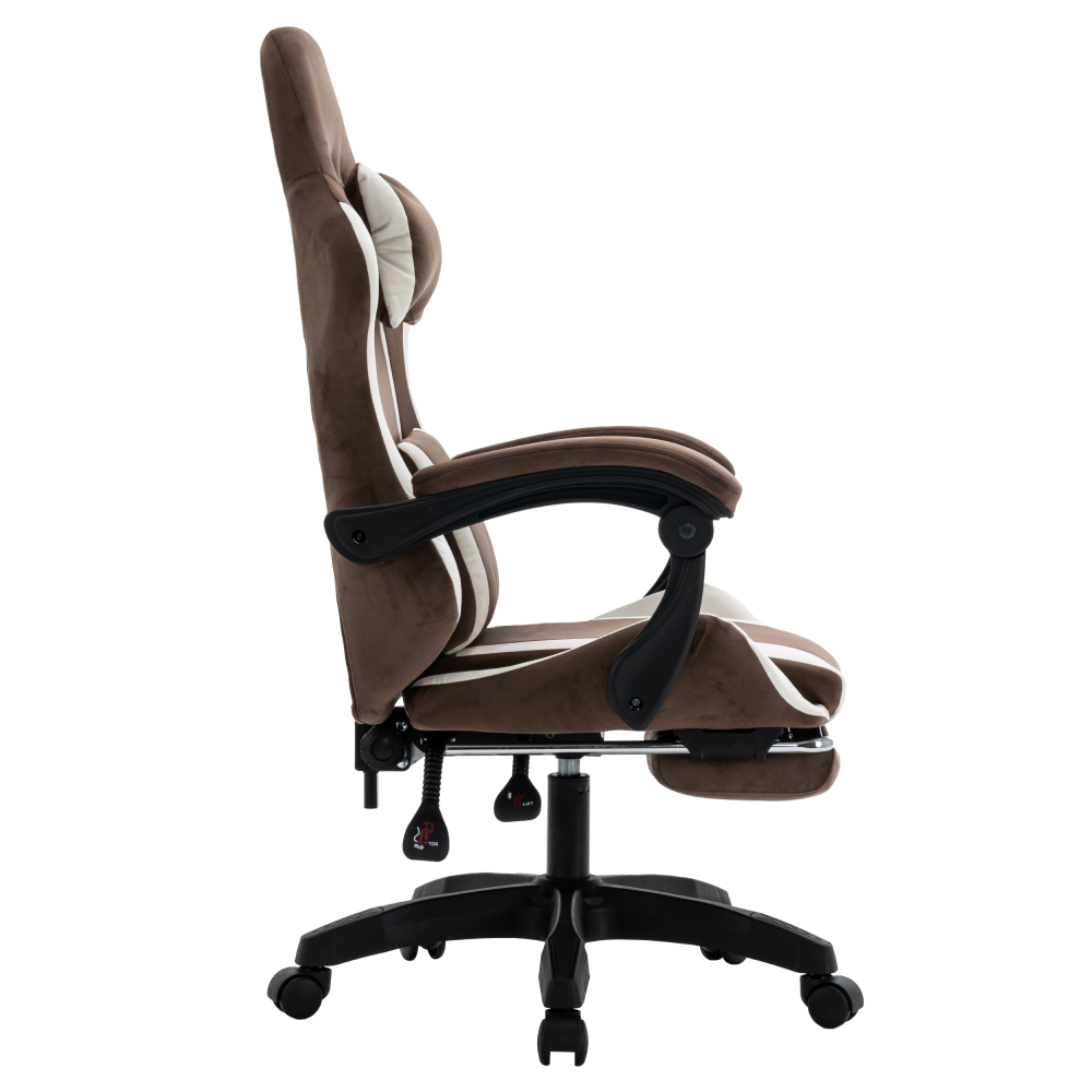 Kancelářské/herní křeslo, hnědá/bílá, HOSPO