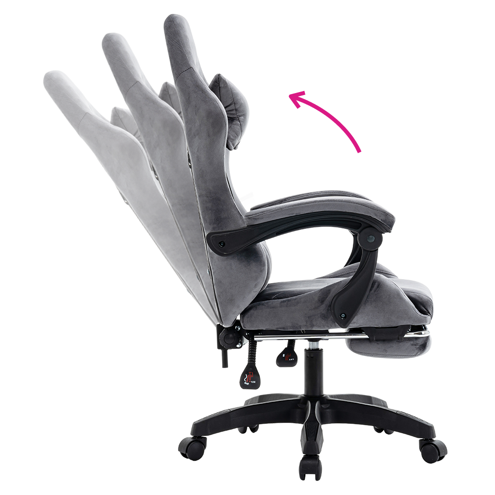 Kancelářské/herní křeslo, šedá, LOPES